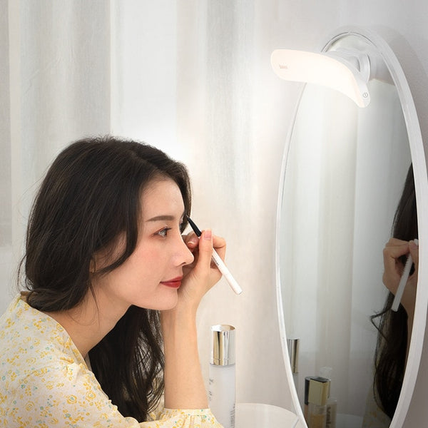 Baseus USB LED Mirror Light Makeup Mirror Vanity Light Adjustable Mirror lamp Portable Makeup lights For Bathroom Dressing Table