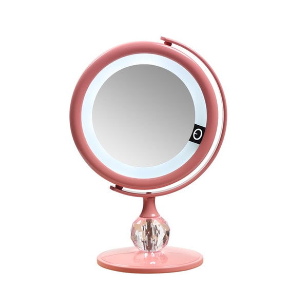 LED Mirror Touch Dimmer Touch Screen Makeup Mirror Luxury Mirror With 20 LED Lights 180 Degree Adjustable Table MakeUp Mirror