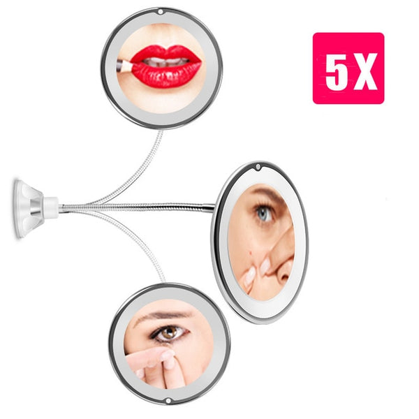 LED Mirror Makeup Mirror with LED light vanity Mirror 7X Magnifying Mirror LED Miroir Grossissant Magnifying Dropshipping Vip