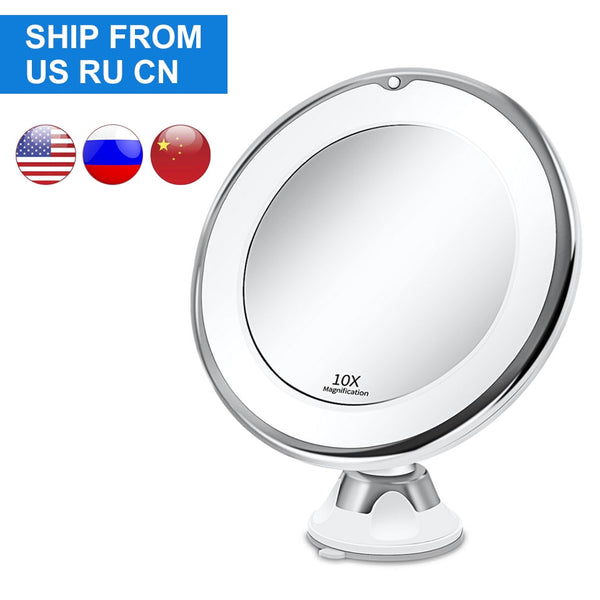 Makeup Vanity Mirror With 10X Lights LED mirror light LED makeup mirror with led light зеркало для макияжа espejo de maquillaje