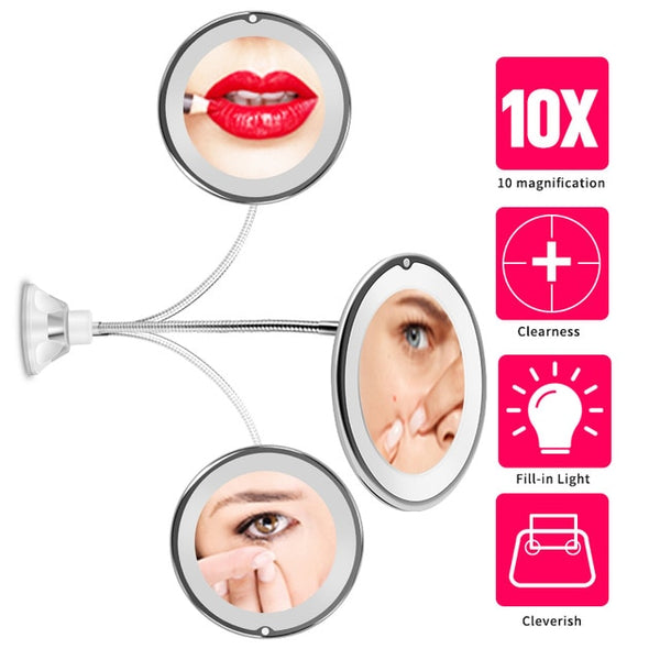 Makeup Vanity Mirror With 10X Lights LED mirror light LED makeup mirror with led light зеркало для макияжа espejo de maquillaje