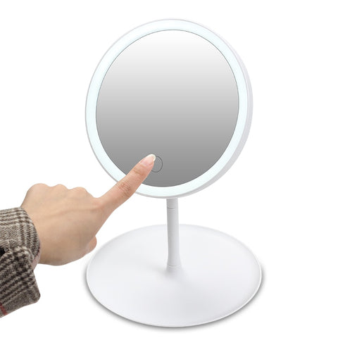 Makeup Backlit Mirror Light With Natural White LED Daylight Vanity 10X or Makeup Mirror Dimmable touch-sensitive LED mirror