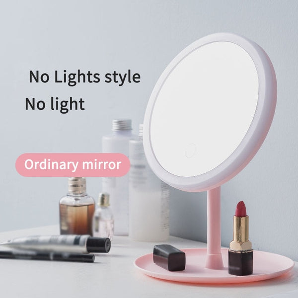 Led Makeup Mirror M007 Smart Touch Control Lighted Makeup Vanity Stand Up Desk Ring Light Mirror Led Vanity Mirror USB Use