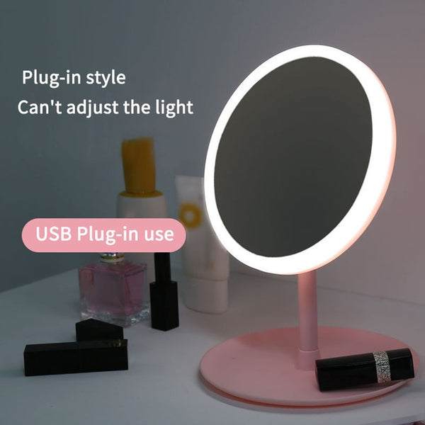 Led Makeup Mirror M007 Smart Touch Control Lighted Makeup Vanity Stand Up Desk Ring Light Mirror Led Vanity Mirror USB Use