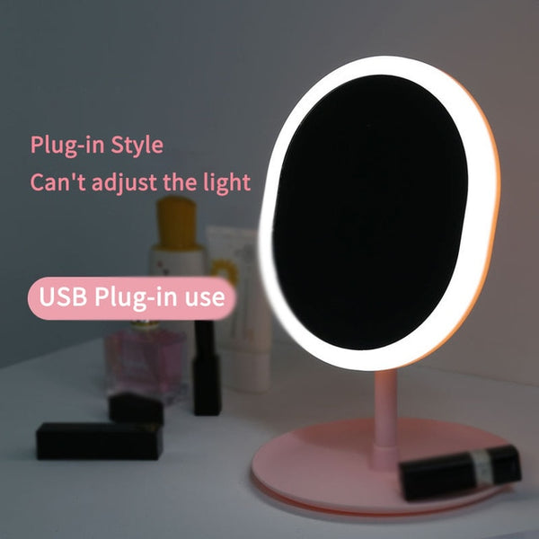 Led Makeup Mirror M007 Smart Touch Control Lighted Makeup Vanity Stand Up Desk Ring Light Mirror Led Vanity Mirror USB Use