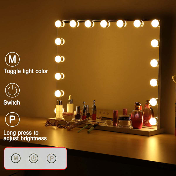 17 LED Cosmetic Hollywood Makeup Mirror With Light LED Bulbs Vanity Beauty Dressing Room